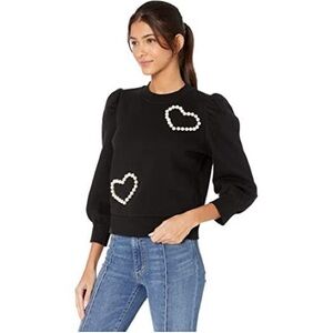 Kate Spade Black Sweatshirt with Pearl Embellishments